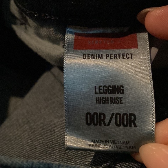 Express NWT High Rise Denim Perfect Legging Jeans - Picture 6 of 7